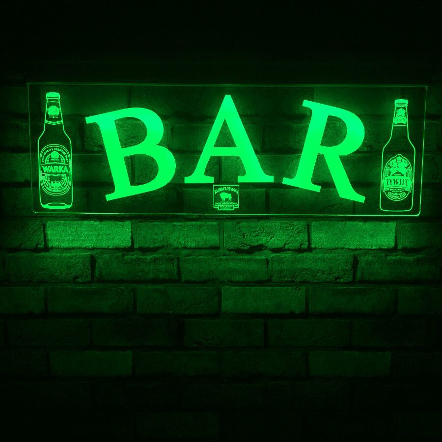 Custom Pick Your Poison RGB LED Acrylic Bar Sign
