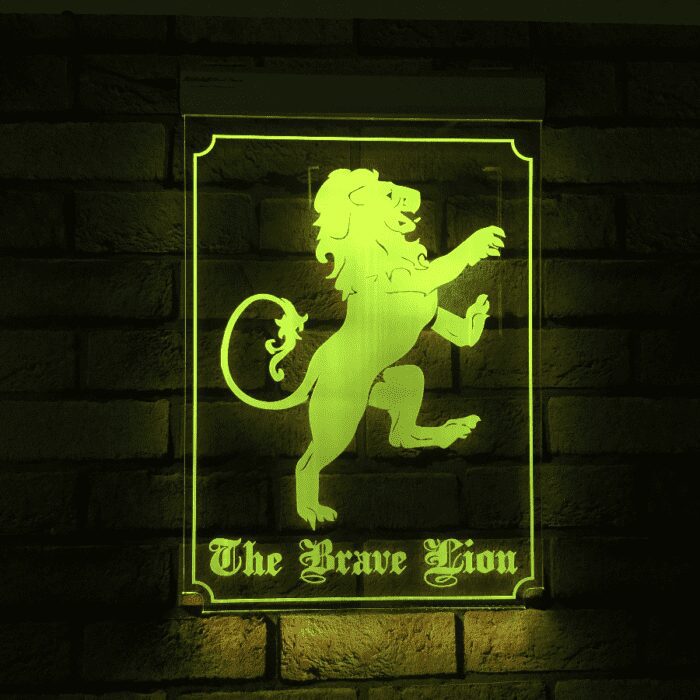 Brave Lion Bar Sign