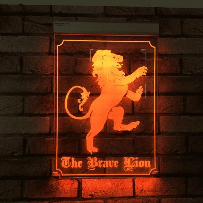 Brave Lion Bar Sign
