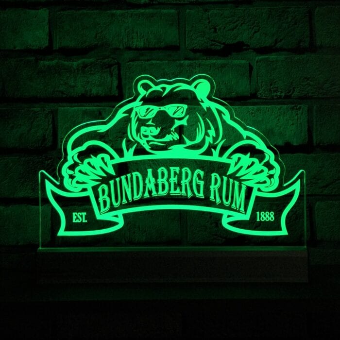 Bundaberg Rum Bear RGB LED Acrylic Sign