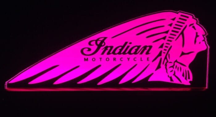 Indian Motorcycle RGB LED Acrylic Sign