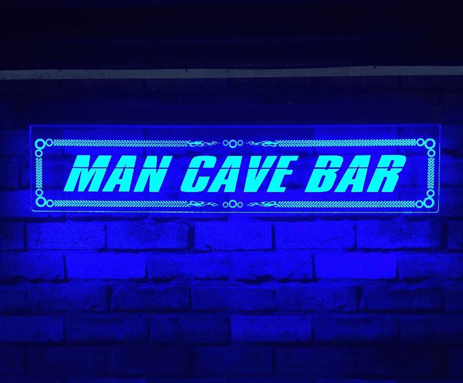 Man Cave Bar RGB LED Acrylic Sign