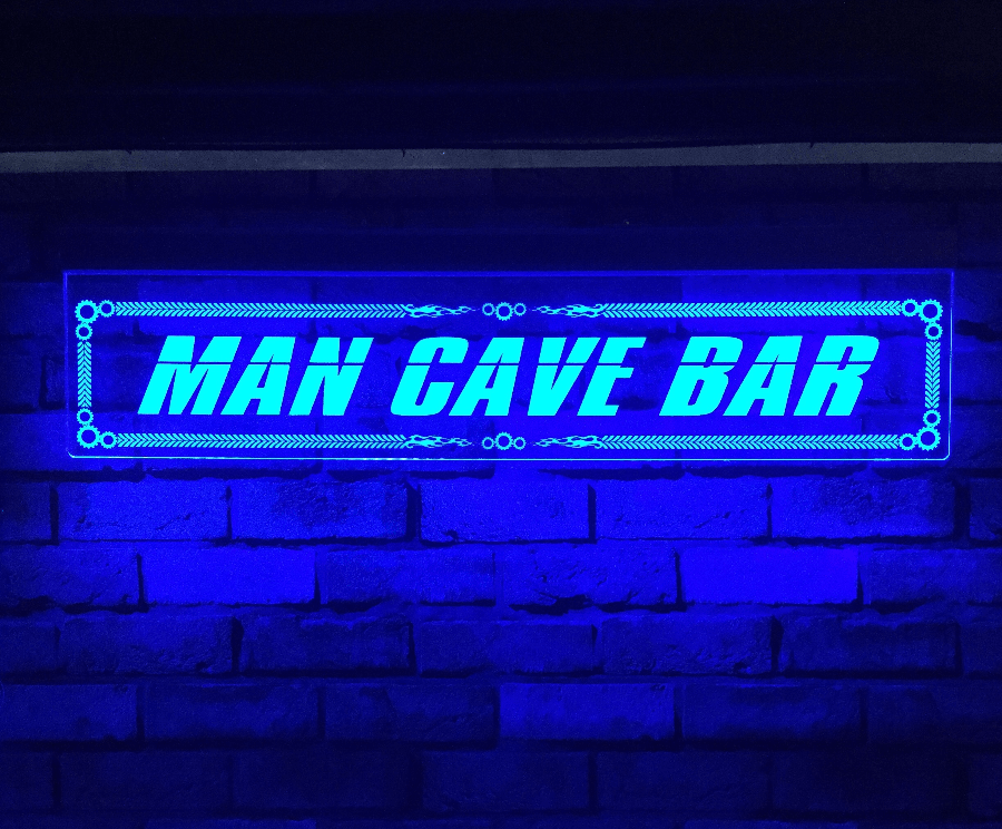 ADV PRO Game Room Man Cave Bar Display Dual Color LED Enseigne Lumineuse Neon Sign Blanc et Bleu 300 x 210mm st6s32-i2338-wb 