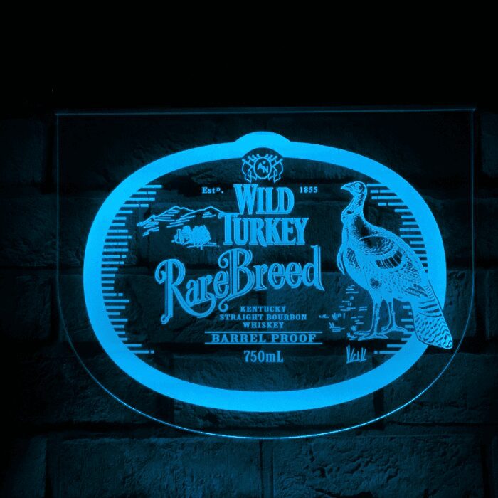 Wild Turkey Rare Breed RGB LED Acrylic Sign